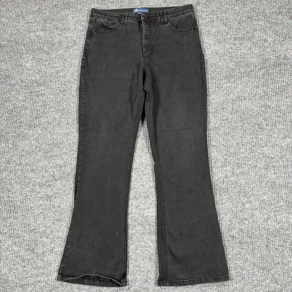 Democracy AbSolution Womens Bootcut Stretch Jeans Size 14 Black Denim High Rise